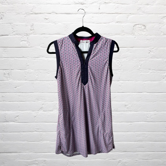 Fairway & Greene // Ladies Talia Golf Dress with Pink and Navy Accents - Picture 1 of 8